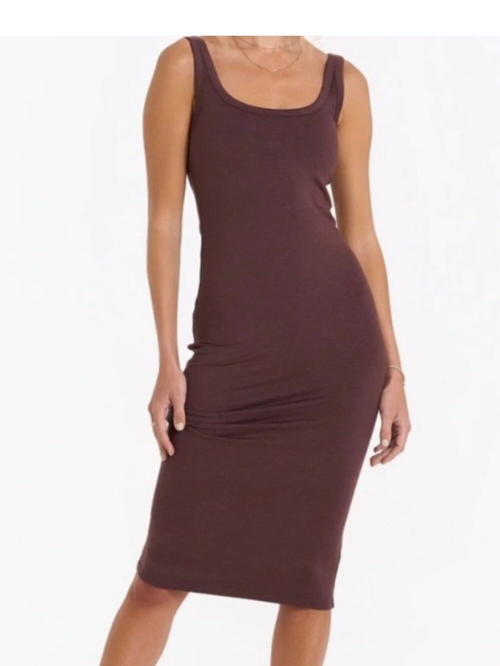 Vuori Halo Essential Dress - Brown DreamKnit - Size S
